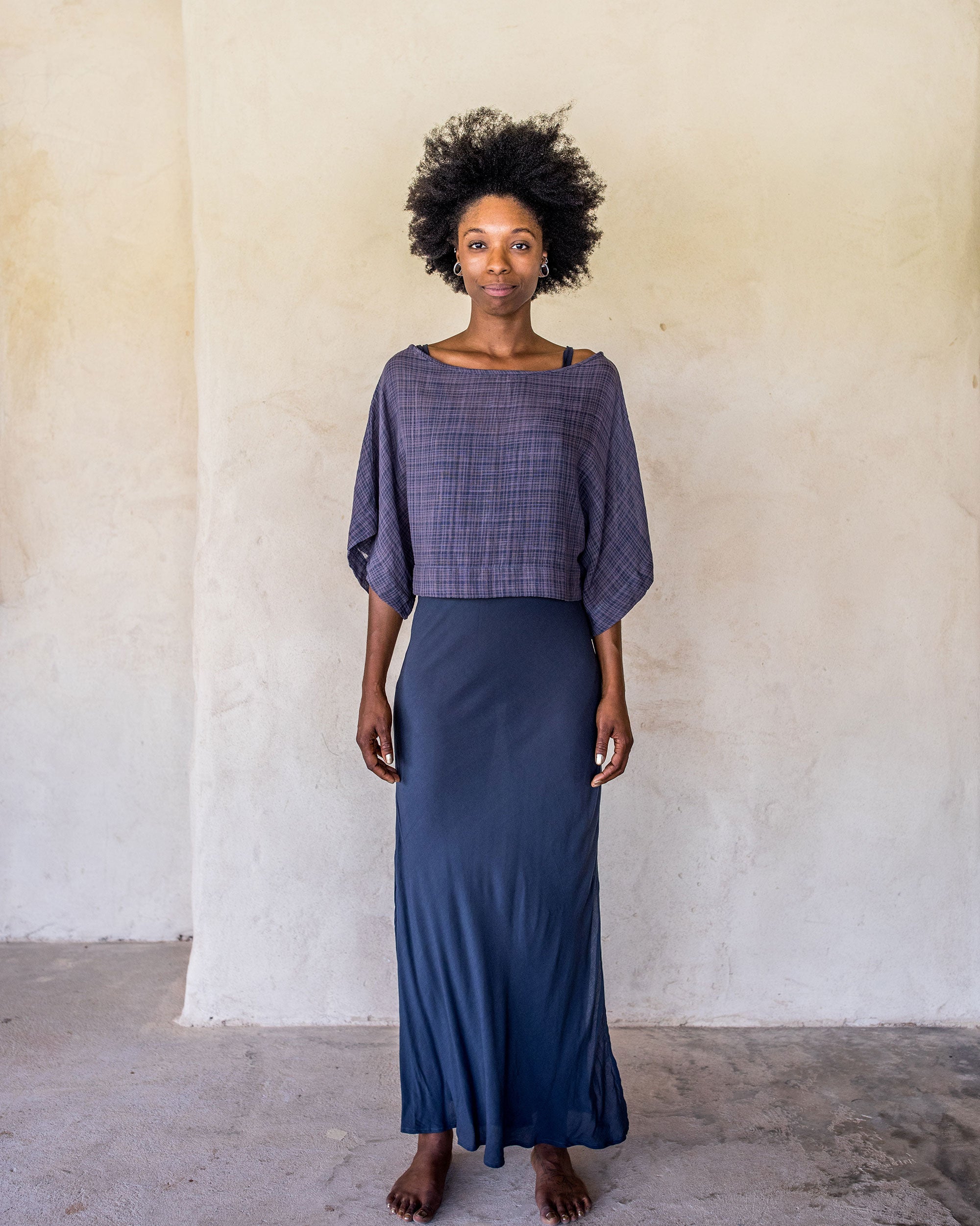 Long Slip Dress - Navy - Idis Designs