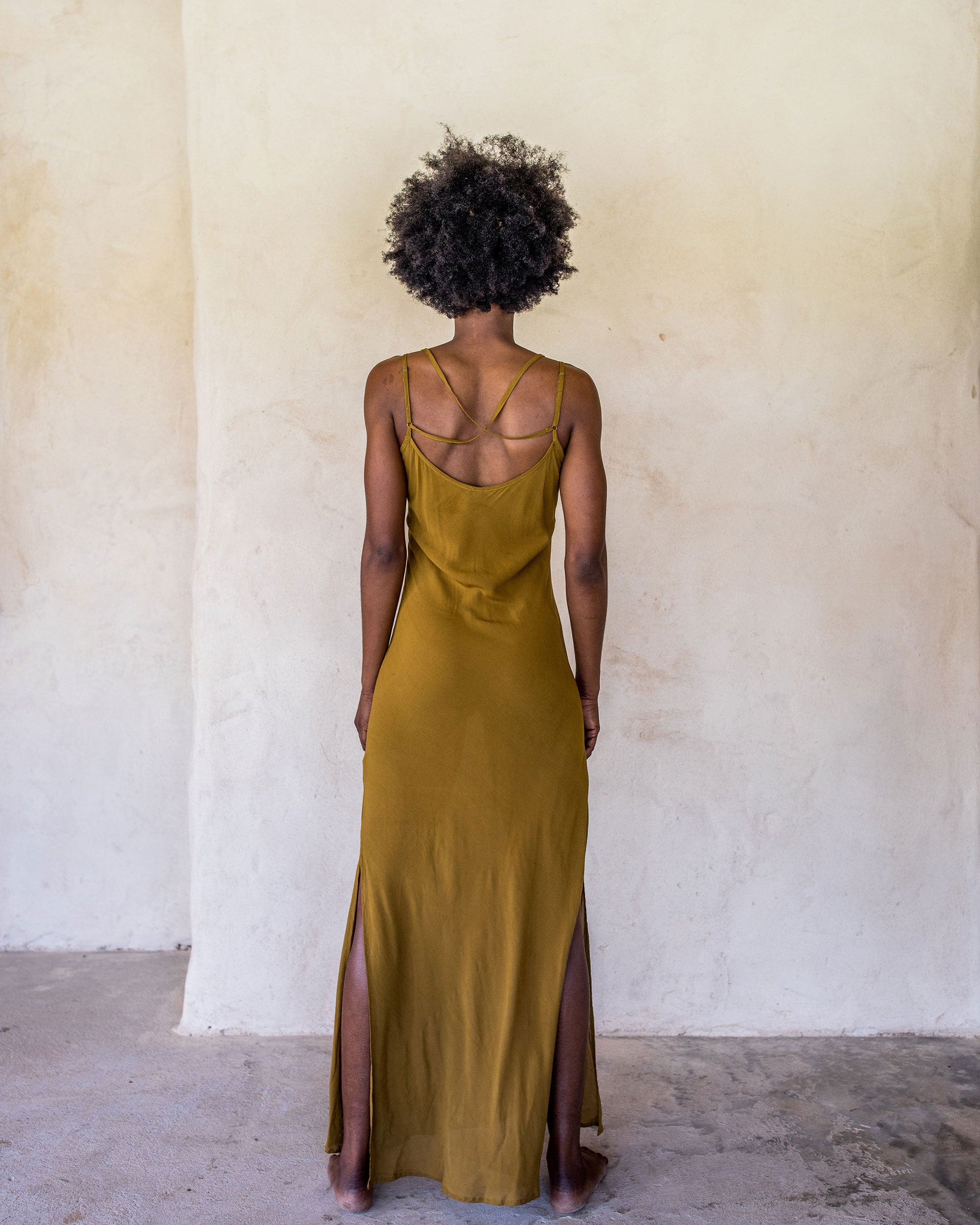 Long Slip Dress - Tumeric - Idis Designs