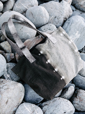 Shibori Tote Bag - Charcoal