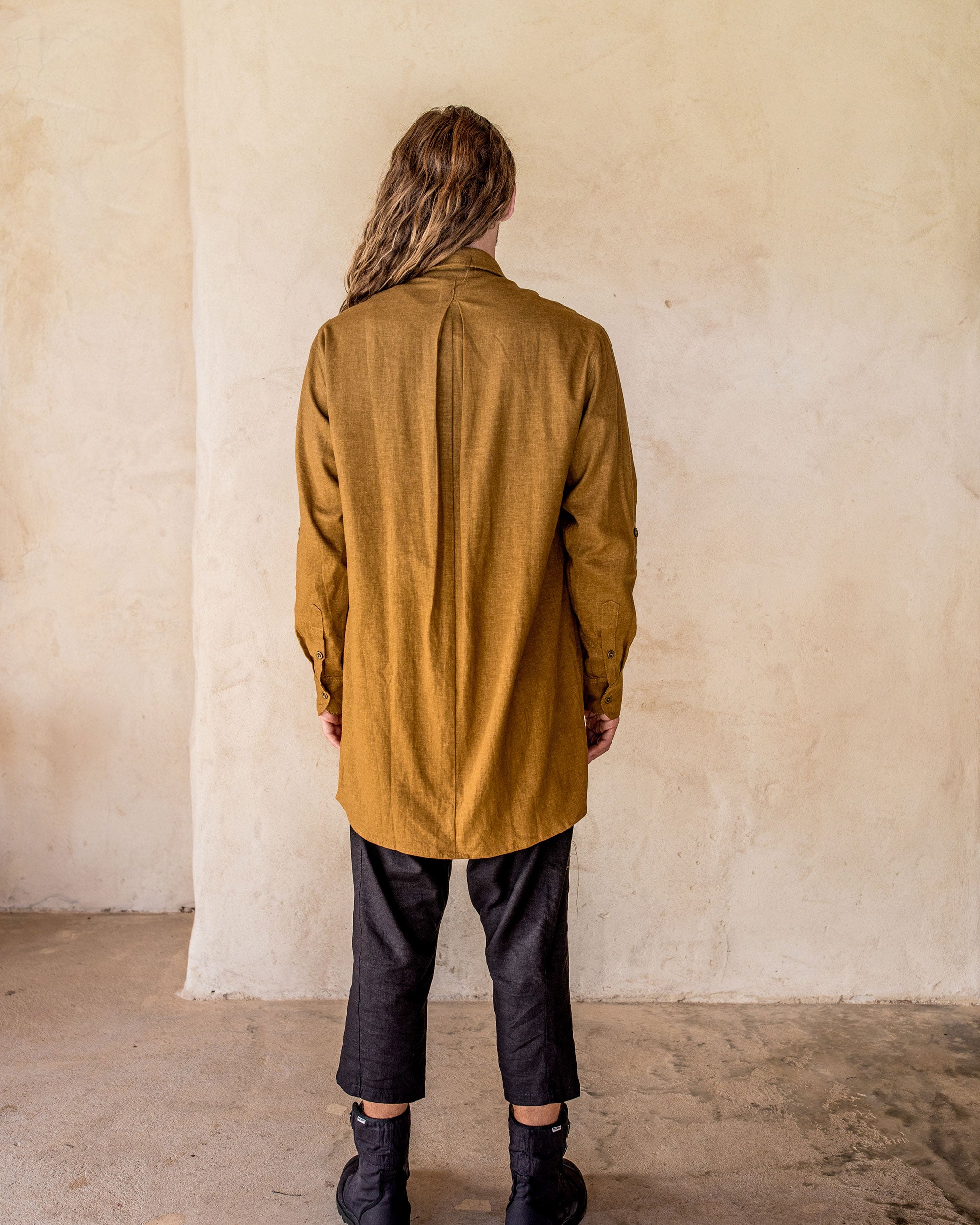 Axial Linen Shirt - Tumeric - Idis Designs