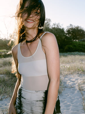 Sand Mesh bodysuit