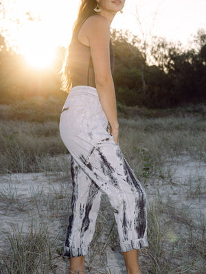 Cotton twill pants - Smoke