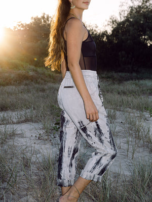 Cotton twill pants - Smoke