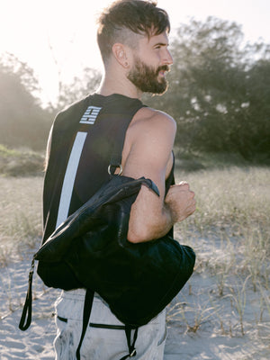 Leather Back Pack - Black