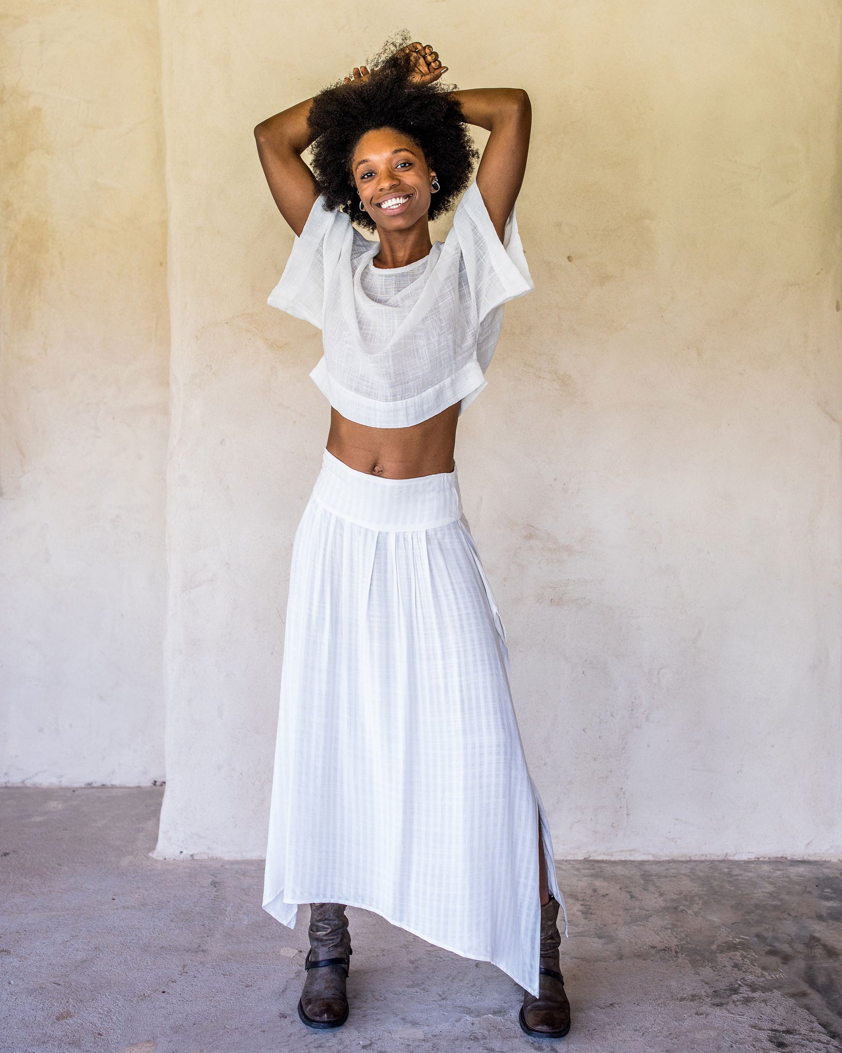 Abby Skirt - White - Idis Designs