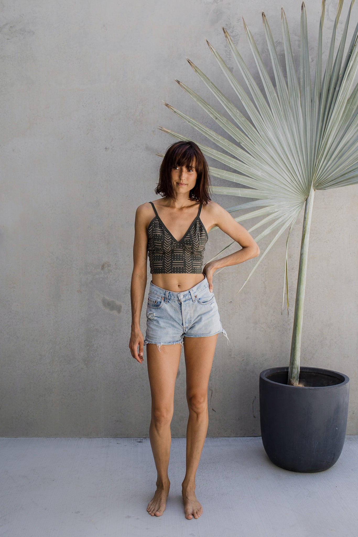Yoga Crop - Lines of Forest - Idis Designs