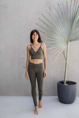 Yoga Crop - Lines of Forest - Idis Designs