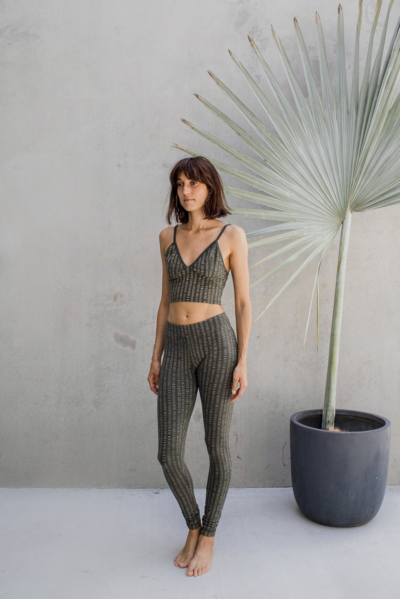Yoga Crop - Lines of Forest - Idis Designs