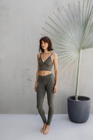 Yoga Crop - Lines of Forest - Idis Designs