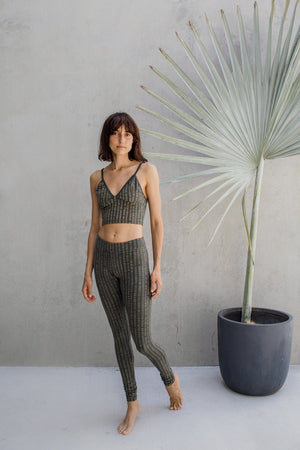Yoga Crop - Lines of Forest - Idis Designs
