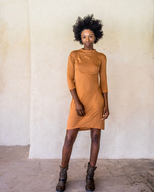 Linen Dress - Burnt Orange - Idis Designs