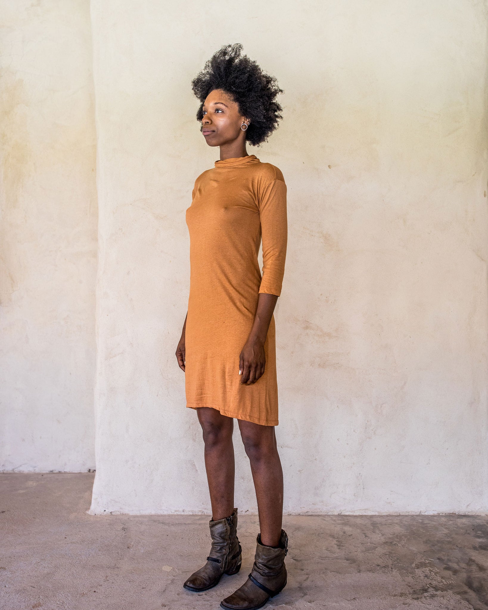 Linen Dress - Burnt Orange - Idis Designs