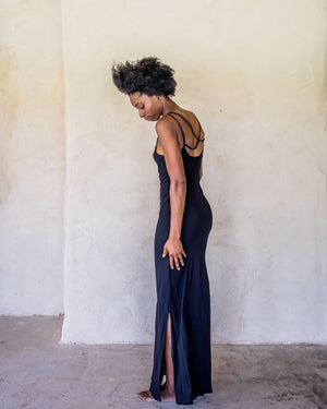 Long Slip Dress - Black - Idis Designs