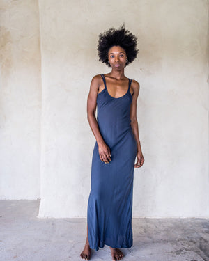 Long Slip Dress - Navy - Idis Designs