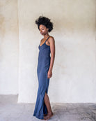 Long Slip Dress - Navy - Idis Designs