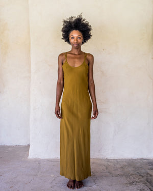 Long Slip Dress - Tumeric - Idis Designs