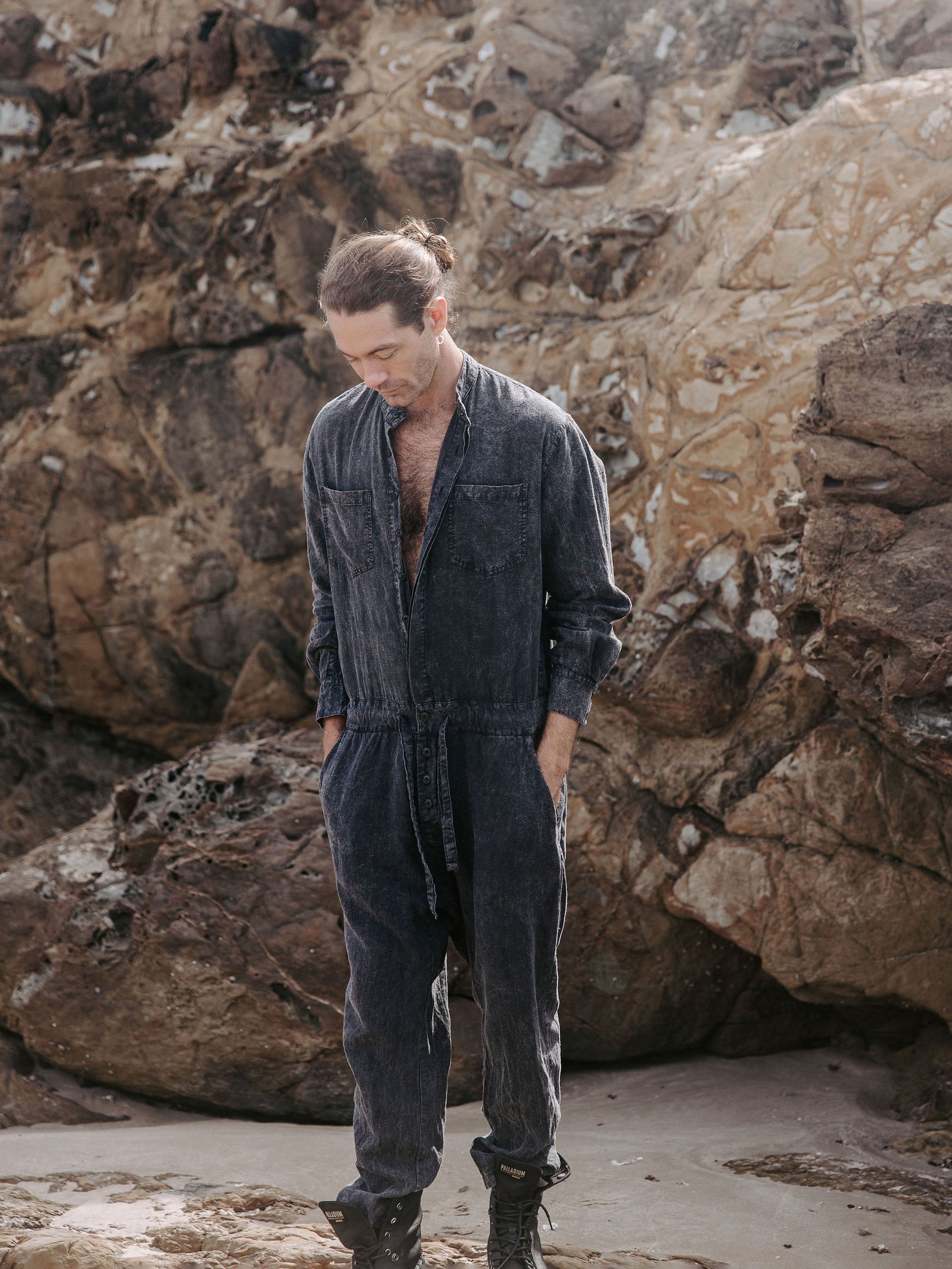 Mens cheap linen jumpsuit