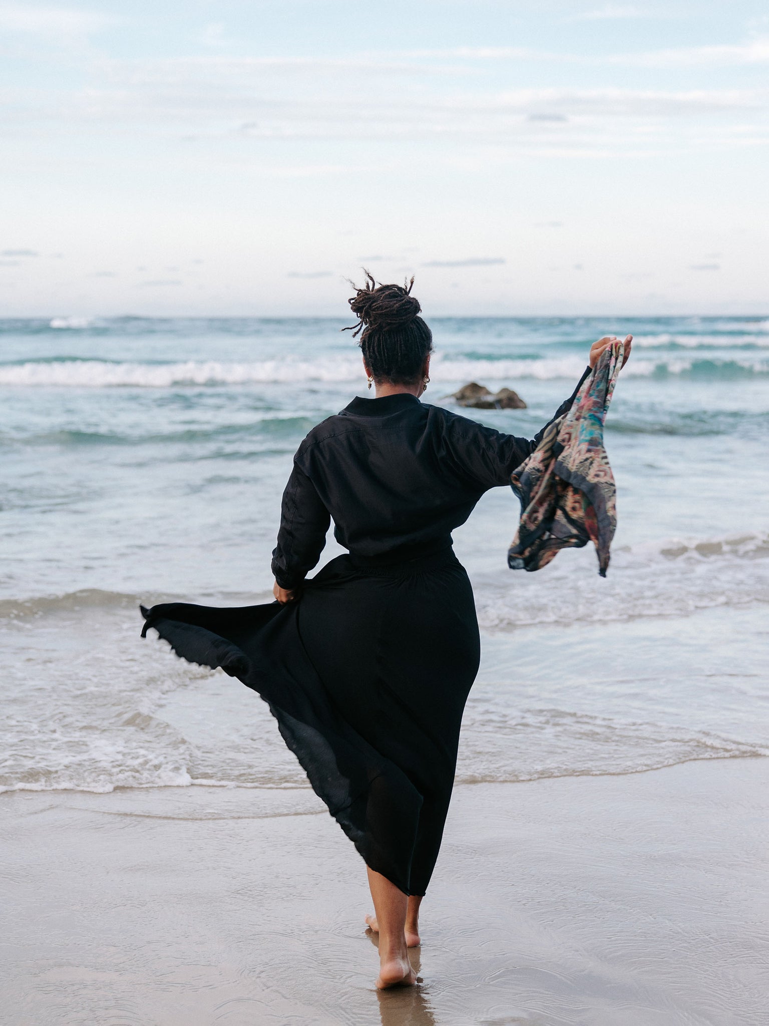 Black Silk Skirt