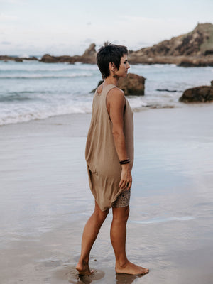 Draped tank - Taupe