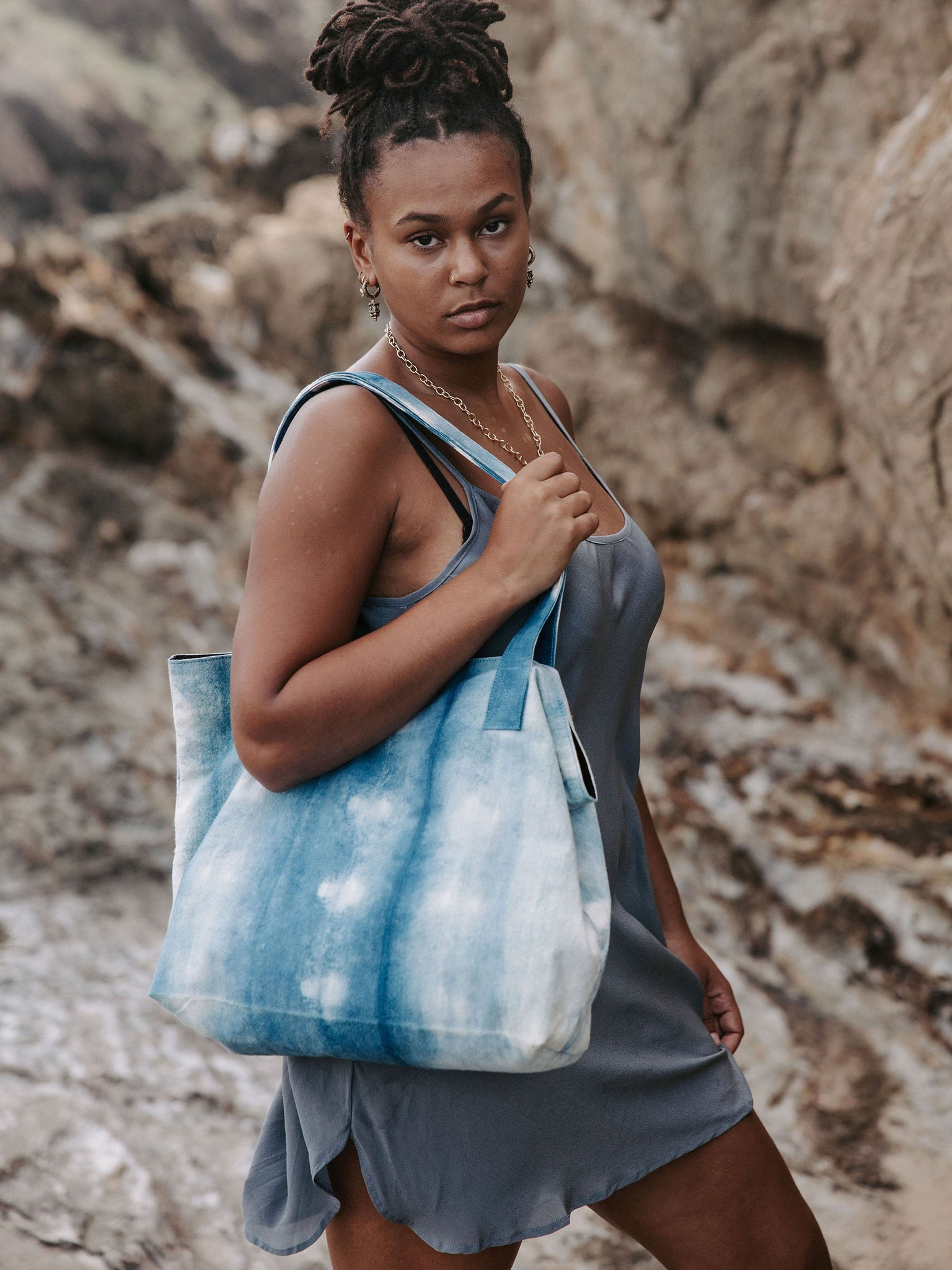 Shibori Tote Bag - Indigo