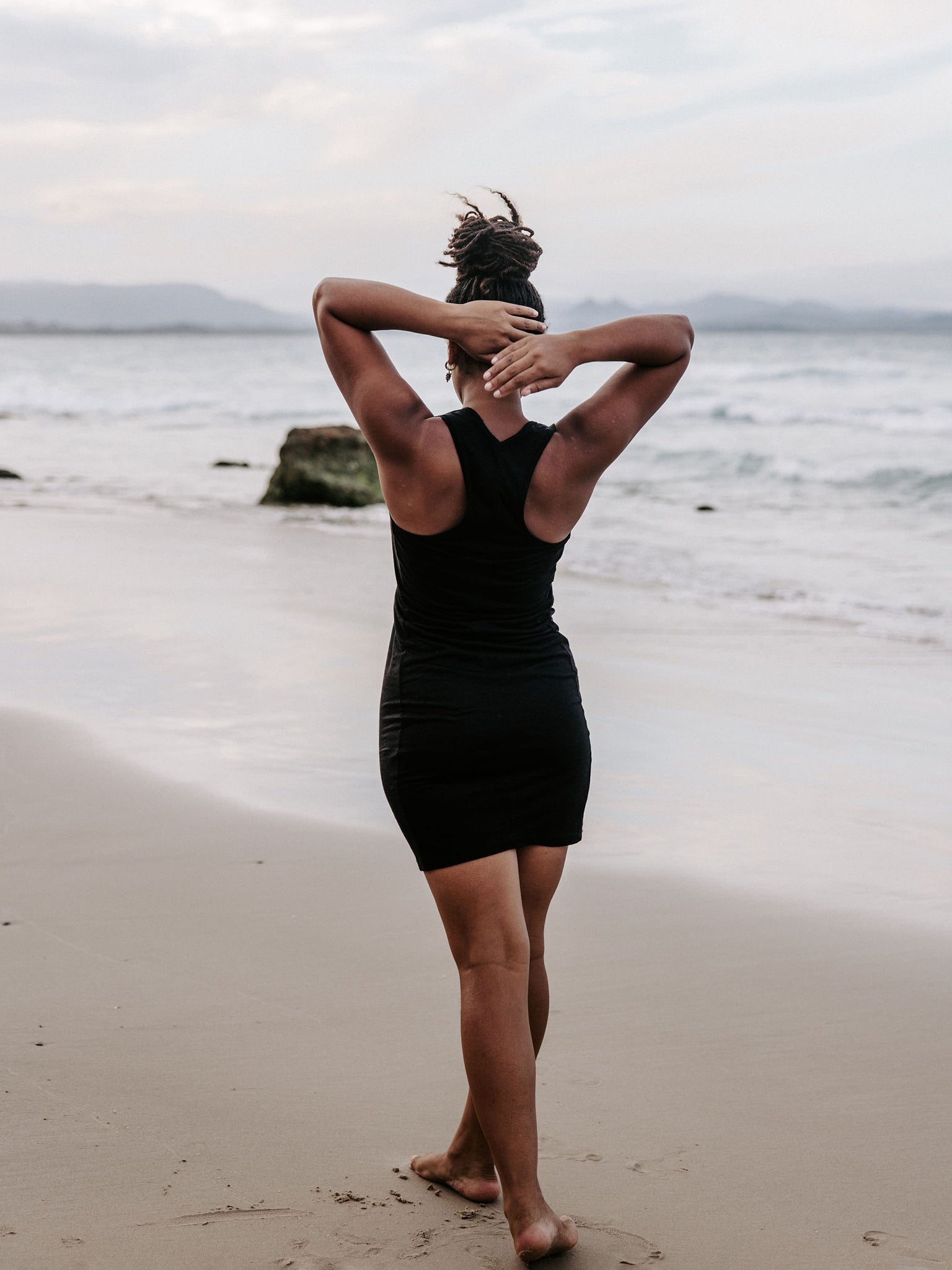 Black Linen Tank Dress