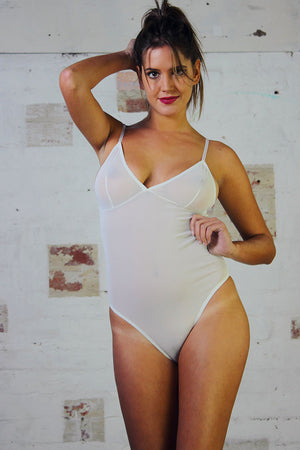 Bodysuit - White Mesh - Idis Designs