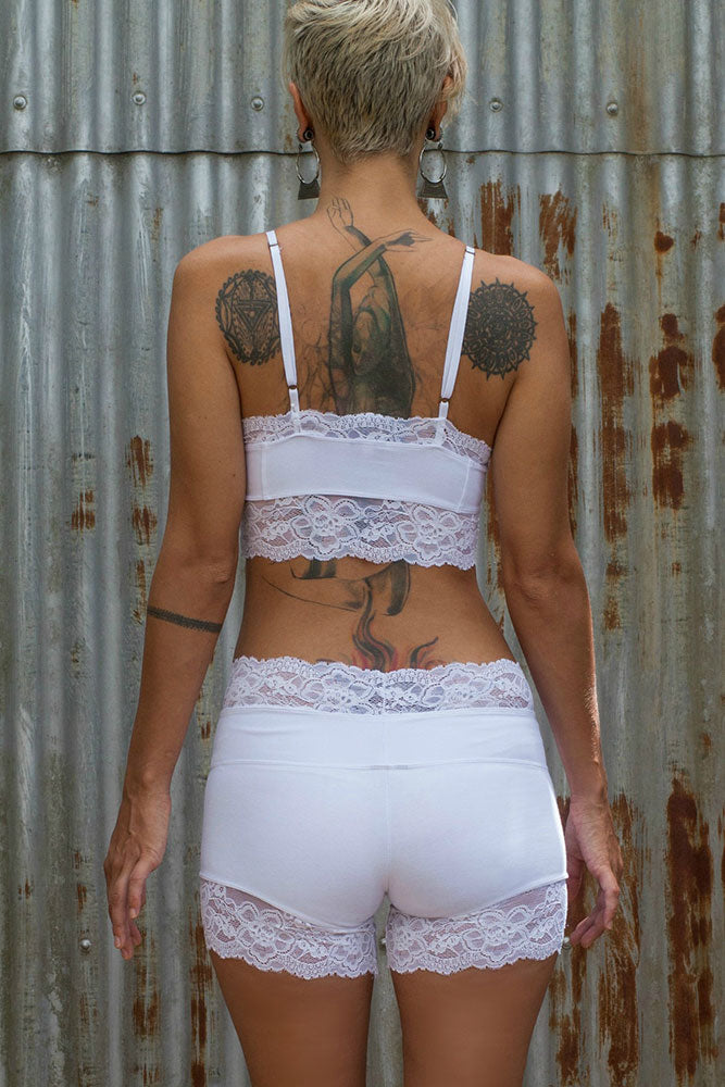 Lace Crop - White - Idis Designs