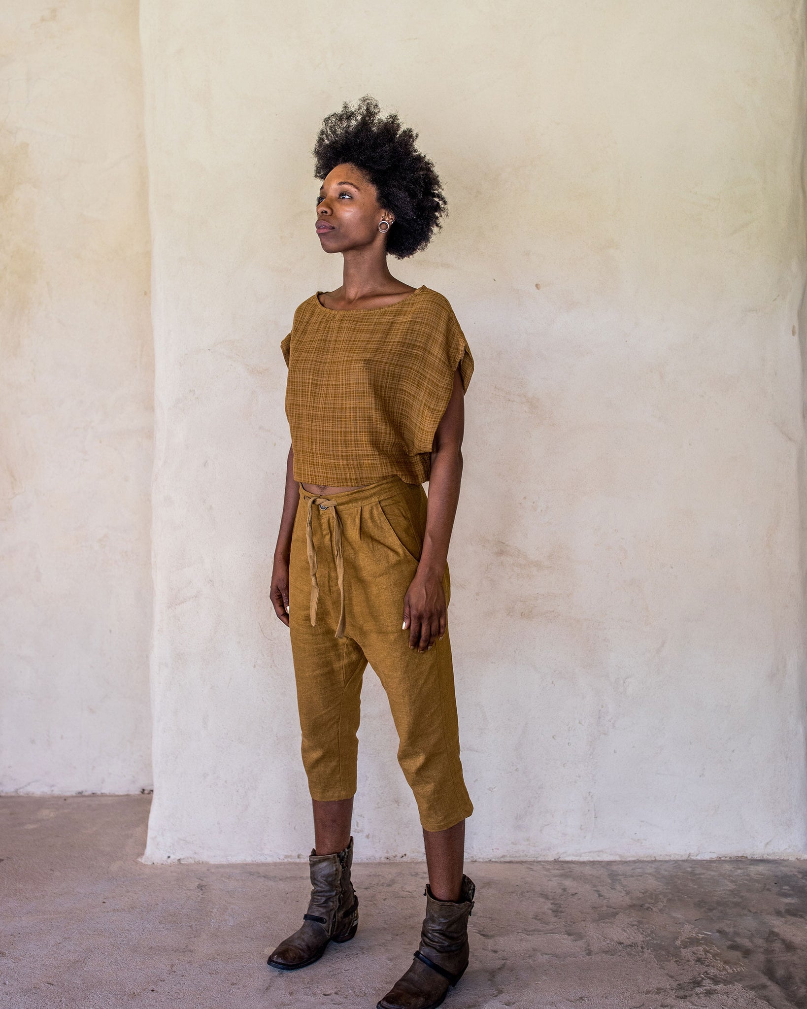 Hayley Crop - Tumeric - Idis Designs