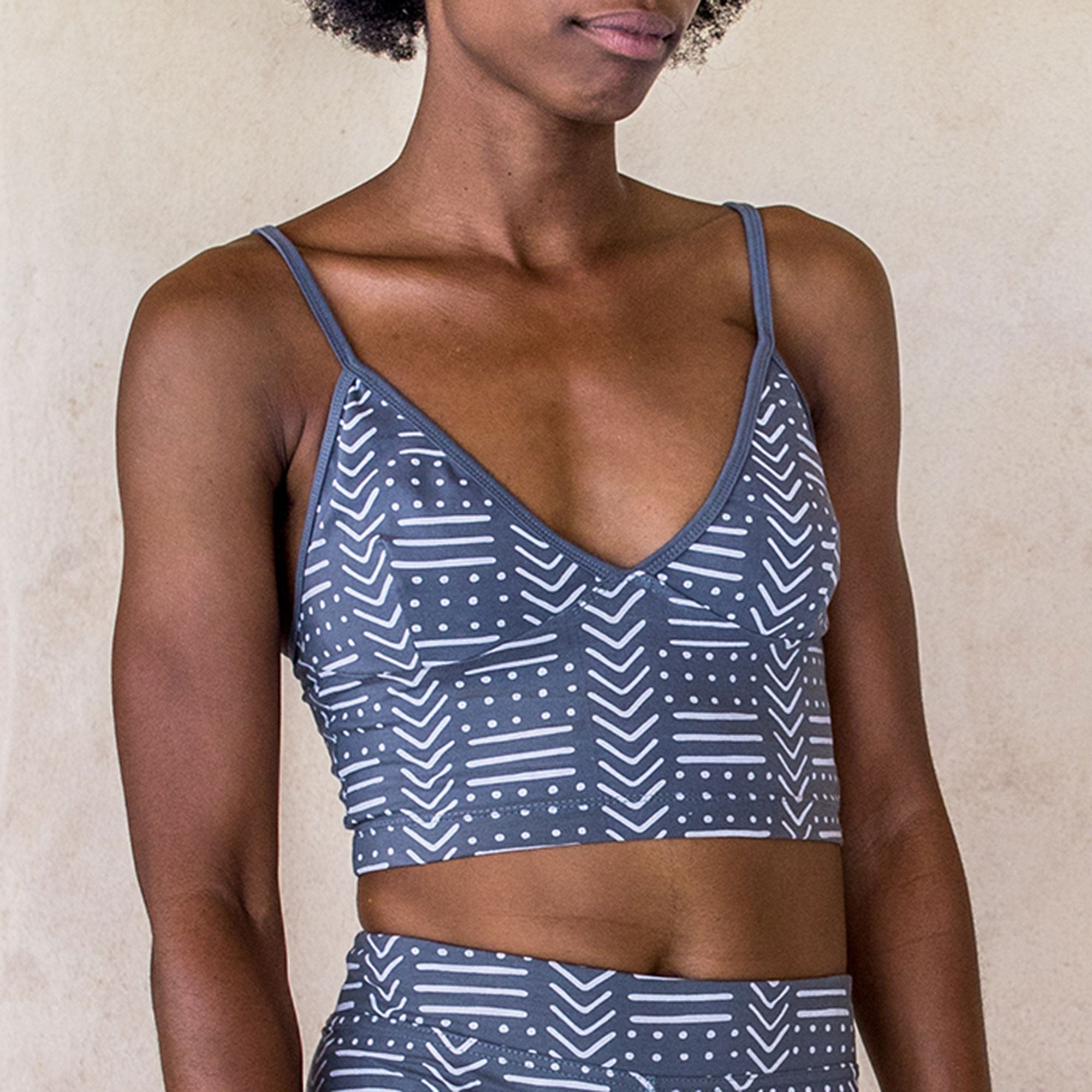 Yoga Crop - Tribal Blue - Idis Designs