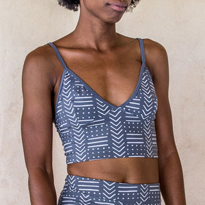 Yoga Crop - Tribal Blue - Idis Designs