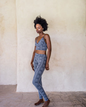 Yoga Crop - Tribal Blue - Idis Designs